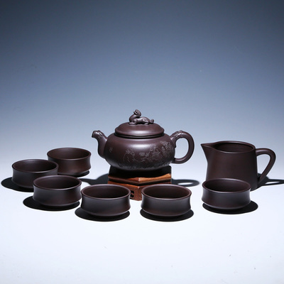 重器之韻 周小明宜興純手工紫砂壺吉獸茶具套裝賞析